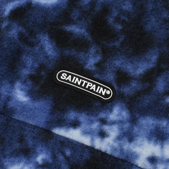 SAINTPAIN | SP HEAT LINING FLEECE HALF ZIP / BLUE TIEDYE