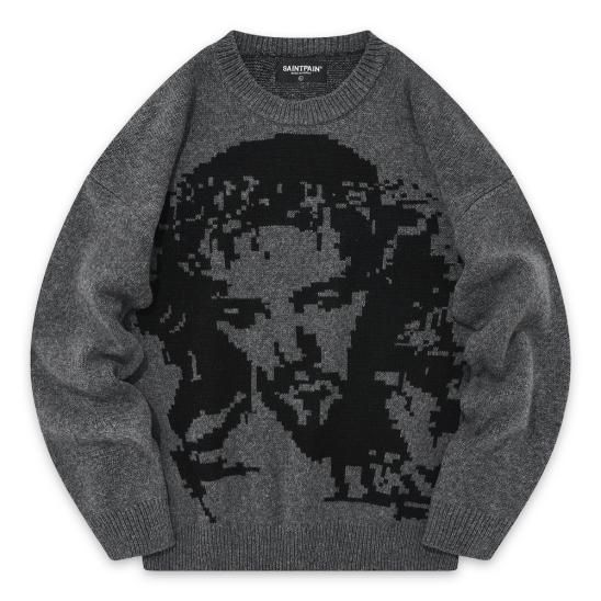 SAINTPAIN | SP SOFT JACQUARD CROWN OF THORNS KNIT / KHAKI