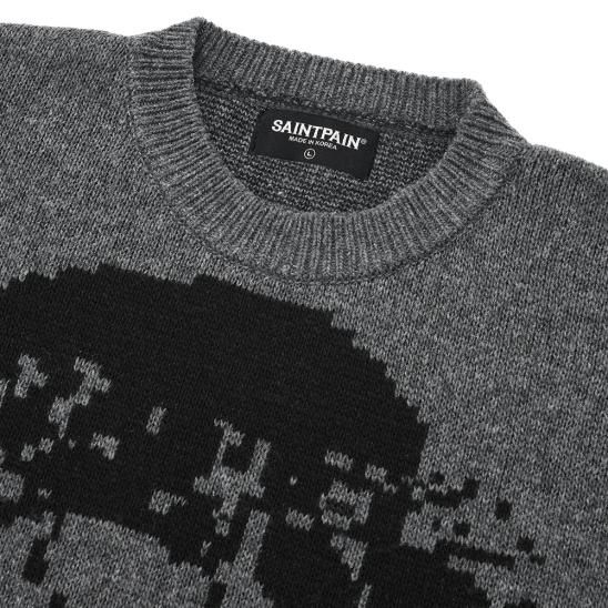 SAINTPAIN | SP SOFT JACQUARD CROWN OF THORNS KNIT / KHAKI