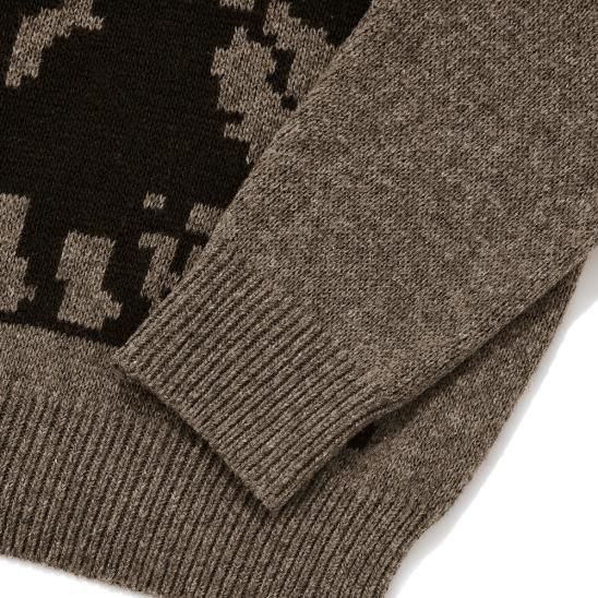 SAINTPAIN | SP SOFT JACQUARD CROWN OF THORNS KNIT / BROWN