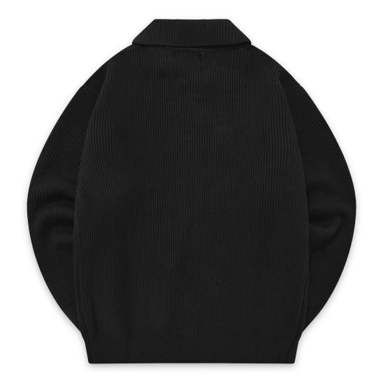 SAINTPAIN | SP PBT COLLAR ZIPUP KNIT JACKET / BLACK