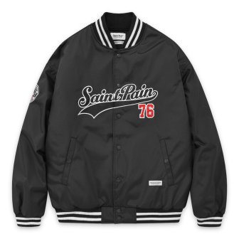 SAINTPAIN | SP TEAM LOGO STADIUM JACKET / BLACK