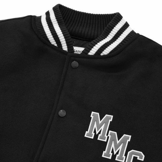 SAINTPAIN | SP M.M.C LOGO STADIUM JAKET / BLACK