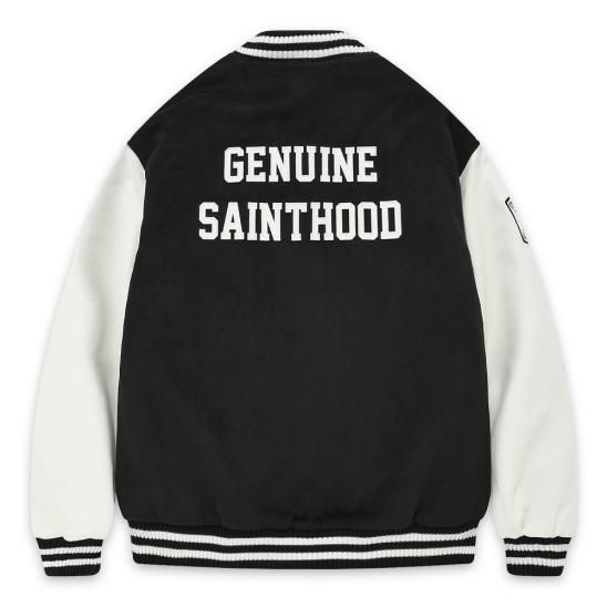 SAINTPAIN | SP G.SAINT LOGO STADIUM JACKET / BLACK