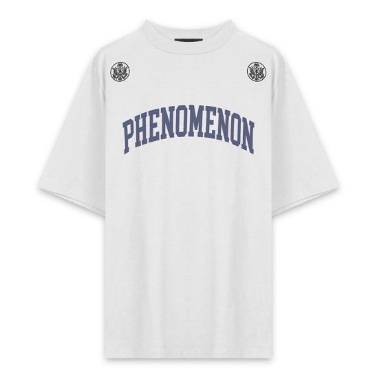 PHENOMENON | COLLEGE LOGO SS TEE / WHITE