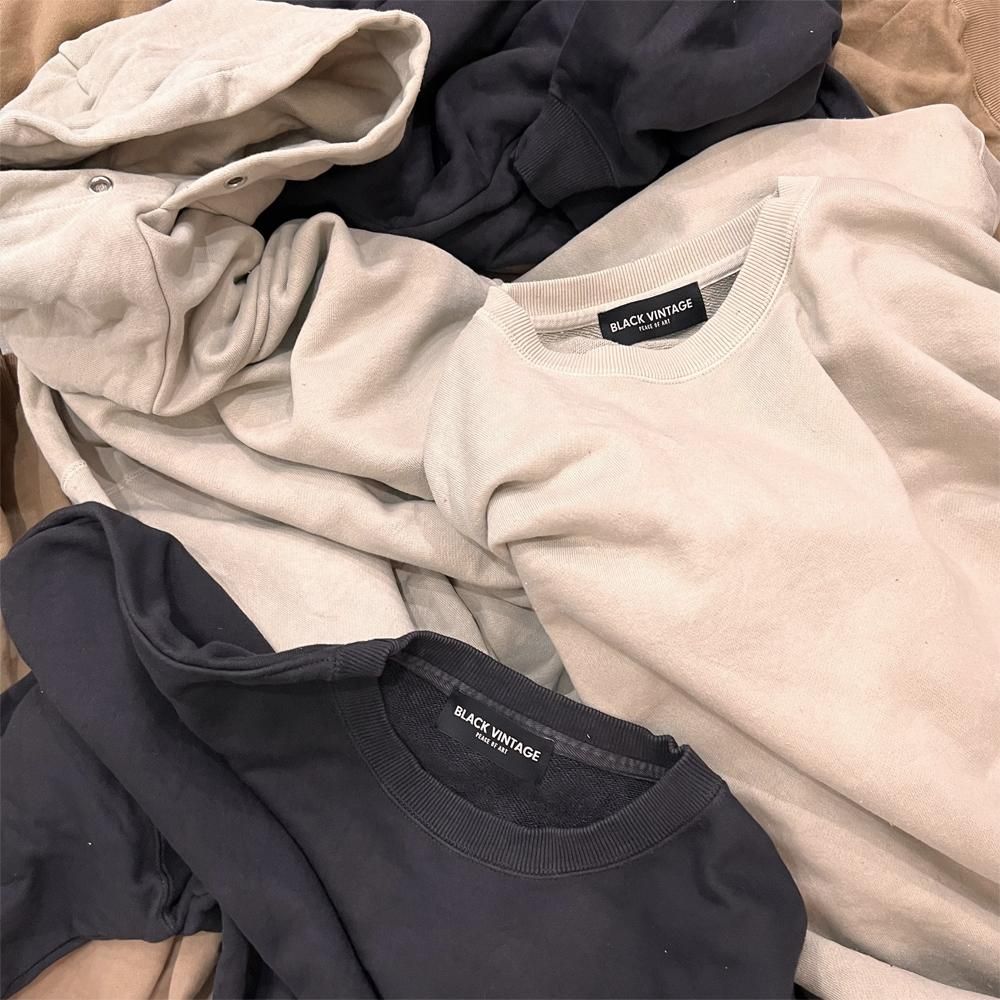 BLACK VINTAGE | VINTAGE SS TEE(6.2oz) / SAND GREY