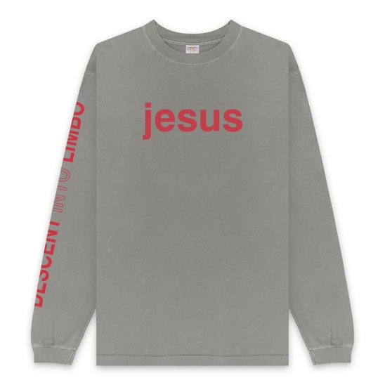 BLACK VINTAGE | JESUS VINTAGE LS TEE(6.2oz) / SAND GREY