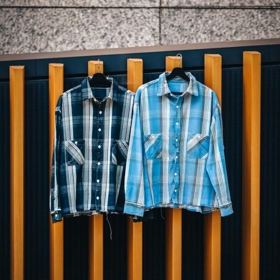 SAINT MXXXXXX | FRANNEL SHIRT CHECK / BLUE