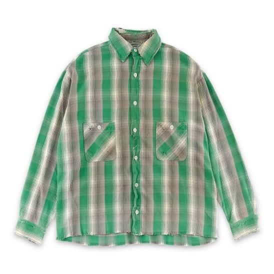 SAINT MXXXXXX | SA FRANNEL SHIRT CHECK / GREEN