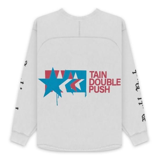 TAIN DOUBLE PUSH | HELL A WAITS FOOTBALL L/S T-SHIRTS / WHITE