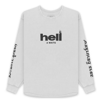 TAIN DOUBLE PUSH | HELL A WAITS FOOTBALL L/S T-SHIRTS / WHITE