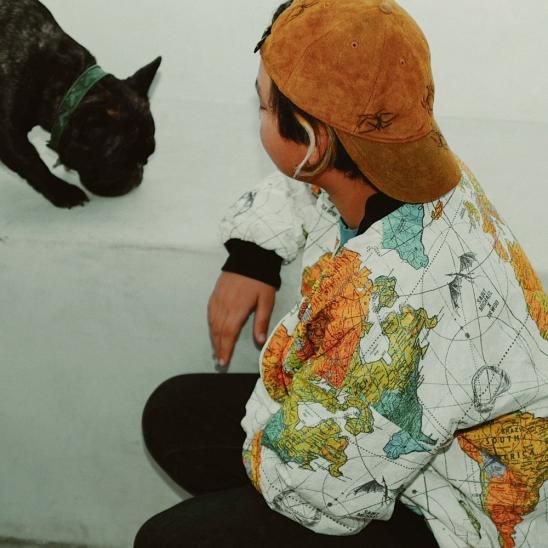 SAINT MXXXXXX | DW PARER JACKET WORLD MAP / WHITE