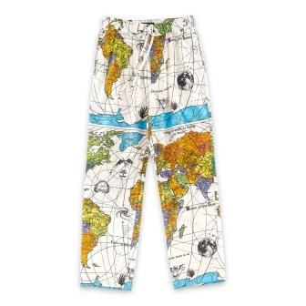 SAINT MXXXXXX | DW PAJAMA PANTS WORLD MAP / WHITE