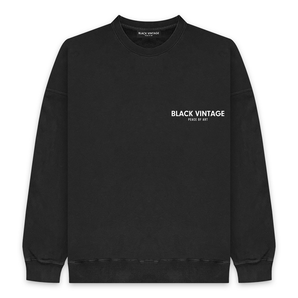 BLACK VINTAGE | ESSENTIAL SWEAT SHIRTS(10.0oz) / BLACK