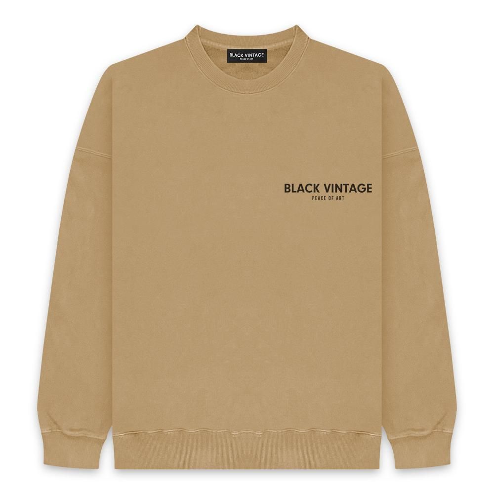 BLACK VINTAGE | ESSENTIAL SWEAT SHIRTS(10.0oz) / BEIGE