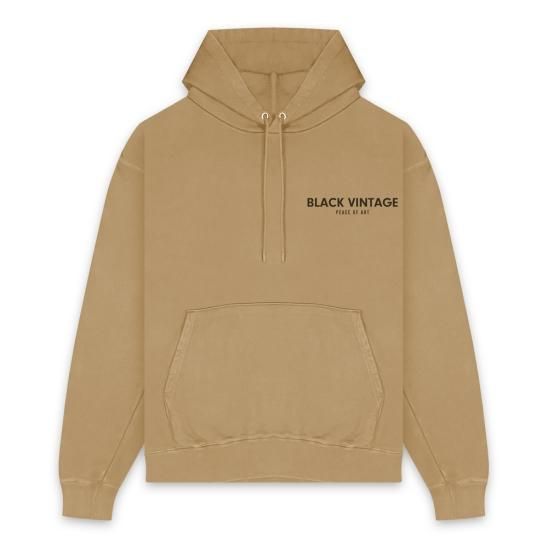 BLACK VINTAGE | ESSENTIAL PULLOVER HOODIE(10.0oz) / BEIGE