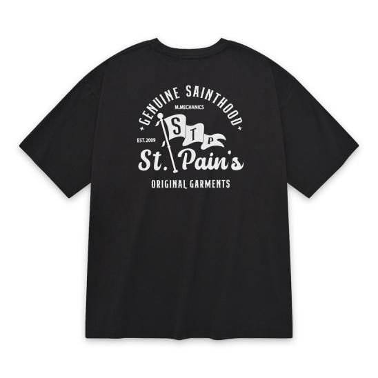 SAINTPAIN | SP SAINT FLAG T-SHIRTS / BLACK