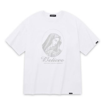 SAINTPAIN | SP BEILEVE MARY T-SHIRTS / WHITE