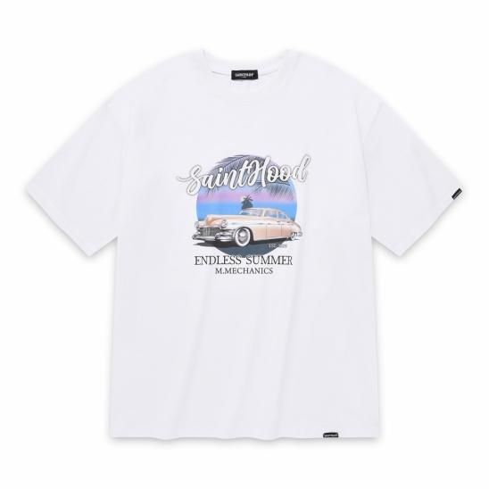 SAINTPAIN | SP OLD CAR T-SHIRTS / WHITE