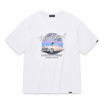 SAINTPAIN | SP OLD CAR T-SHIRTS / WHITE