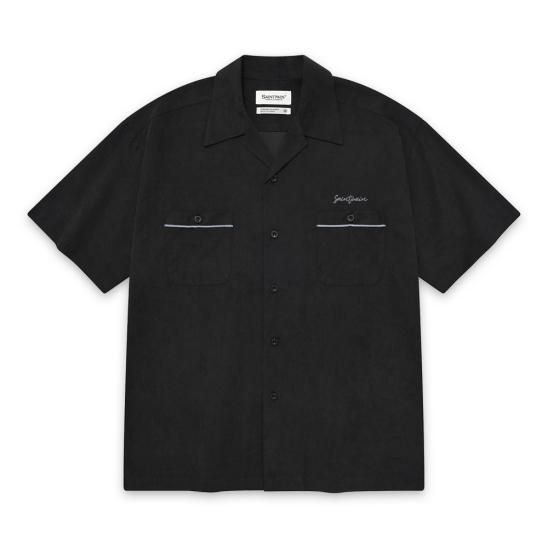 SAINTPAIN | SP CALLY LOGO BOWLING SHIRTS / BLACK