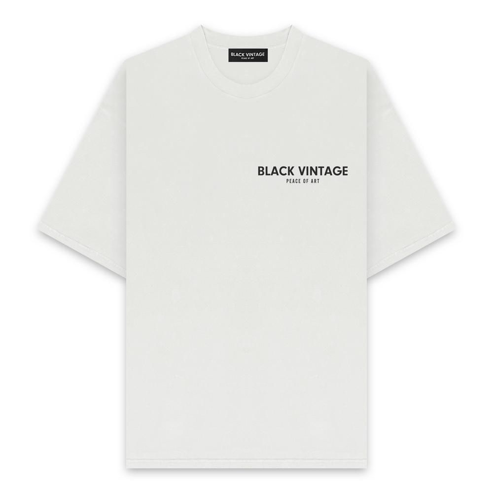 BLACK VINTAGE | ESSENTIAL SS TEE(6.2oz) / WHITE