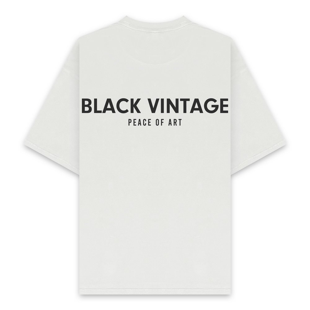 BLACK VINTAGE | ESSENTIAL SS TEE(6.2oz) / WHITE
