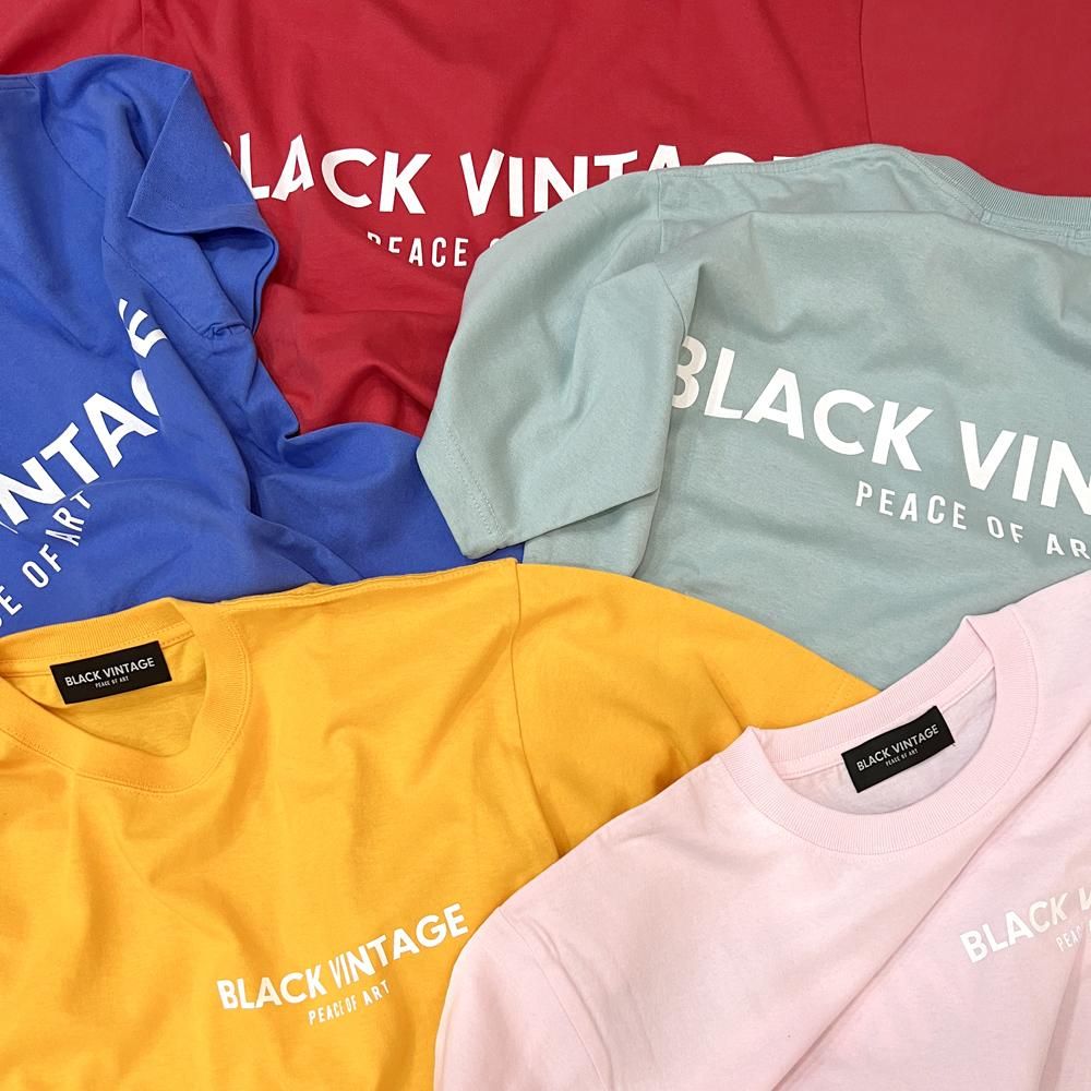 BLACK VINTAGE | ESSENTIAL SS TEE(6.2oz) / BLUE