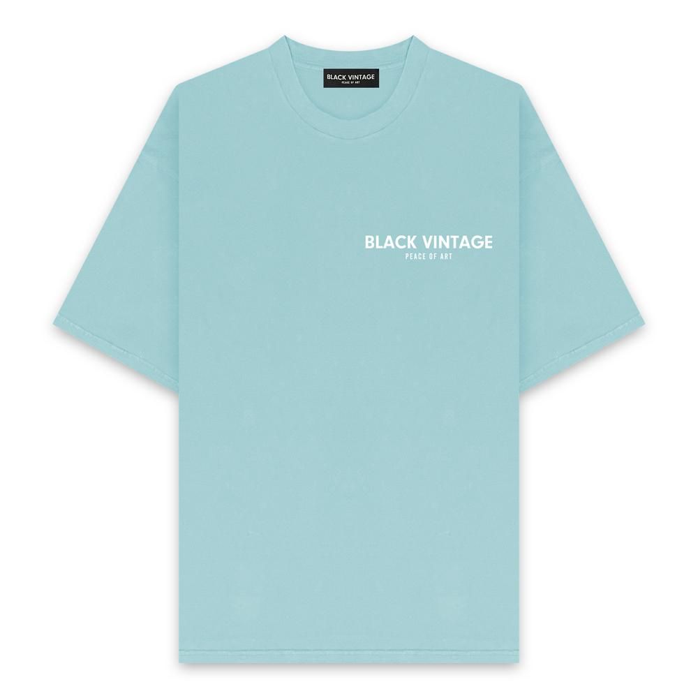 BLACK VINTAGE | ESSENTIAL SS TEE(6.2oz) / FROST BLUE