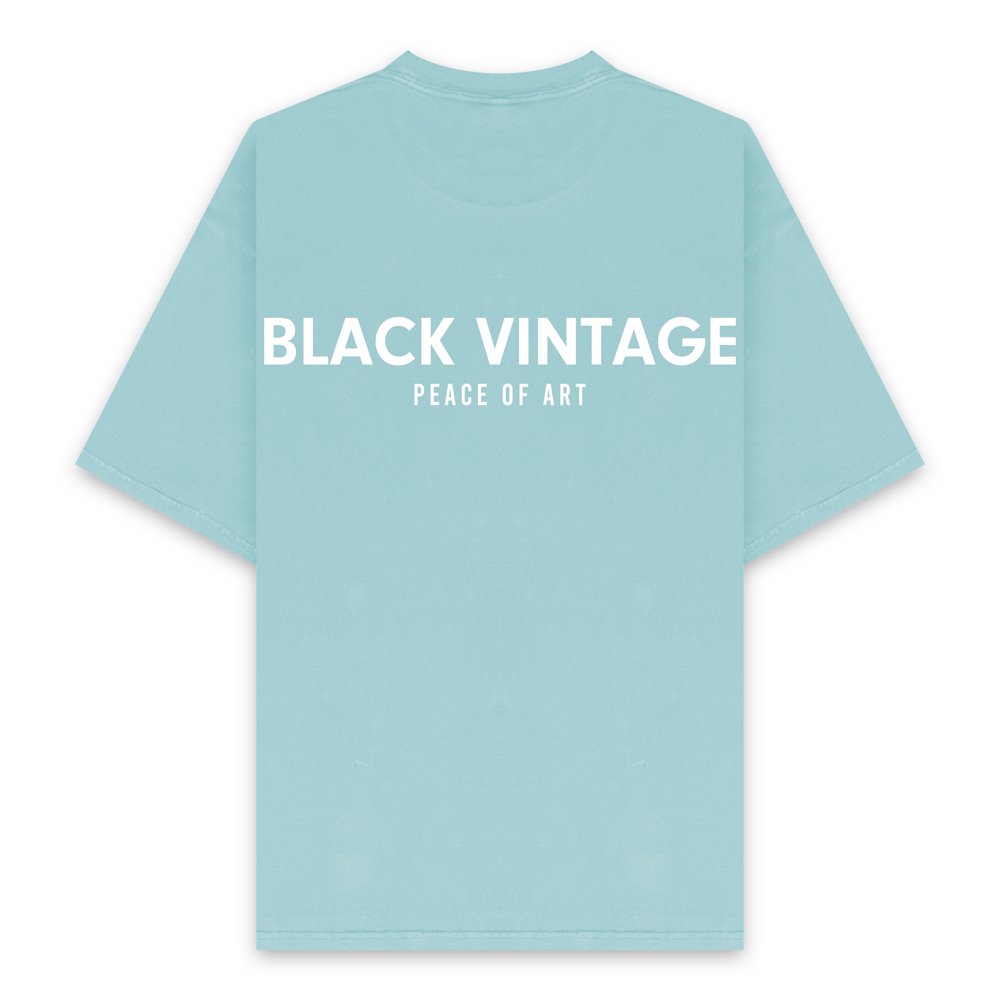 BLACK VINTAGE | ESSENTIAL SS TEE(6.2oz) / FROST BLUE