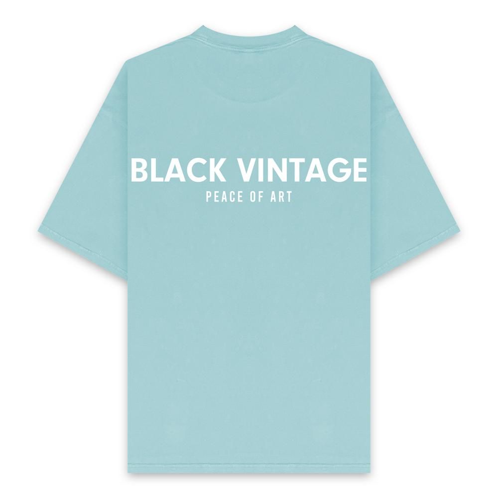 BLACK VINTAGE | ESSENTIAL SS TEE(6.2oz) / FROST BLUE