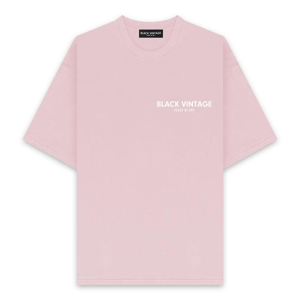 BLACK VINTAGE | ESSENTIAL SS TEE(6.2oz) / FROST PINK