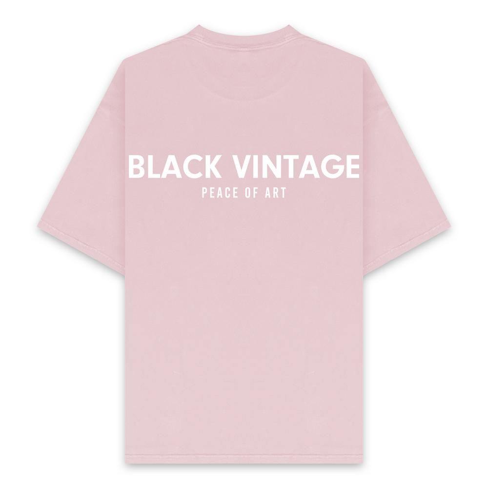 BLACK VINTAGE | ESSENTIAL SS TEE(6.2oz) / FROST PINK