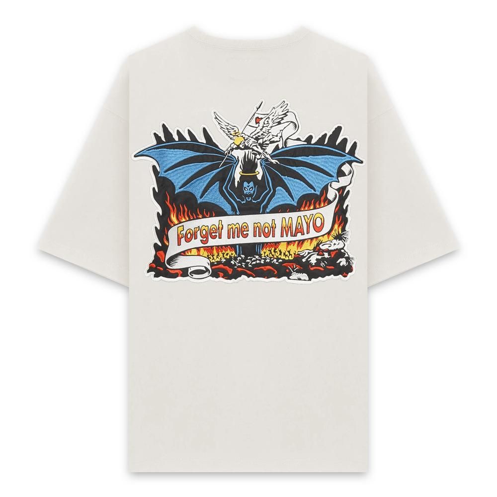 MAYO | DEVIL ANGEL EMBROIDERY SHORT SLEEVE TEE / WHITE