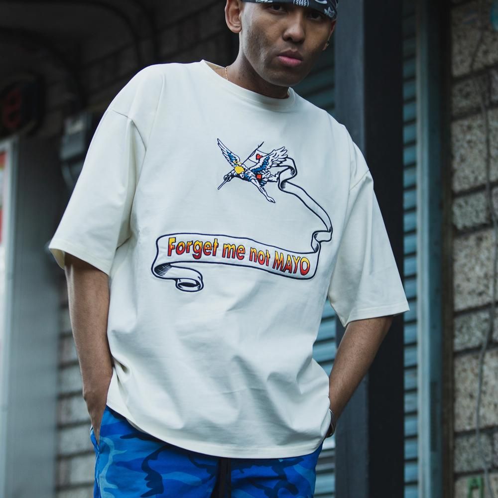 MAYO | DEVIL ANGEL EMBROIDERY SHORT SLEEVE TEE / WHITE