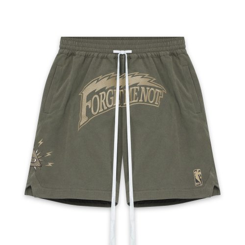 MAYO | FORGET ME NOT THUNDER EMBROIDERY SHORTS / GREEN