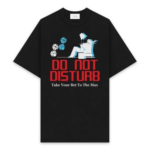 TAIN DOUBLE PUSH | DO NOT DISTURB SHORT SLEEVE T-SHIRTS / BLACK