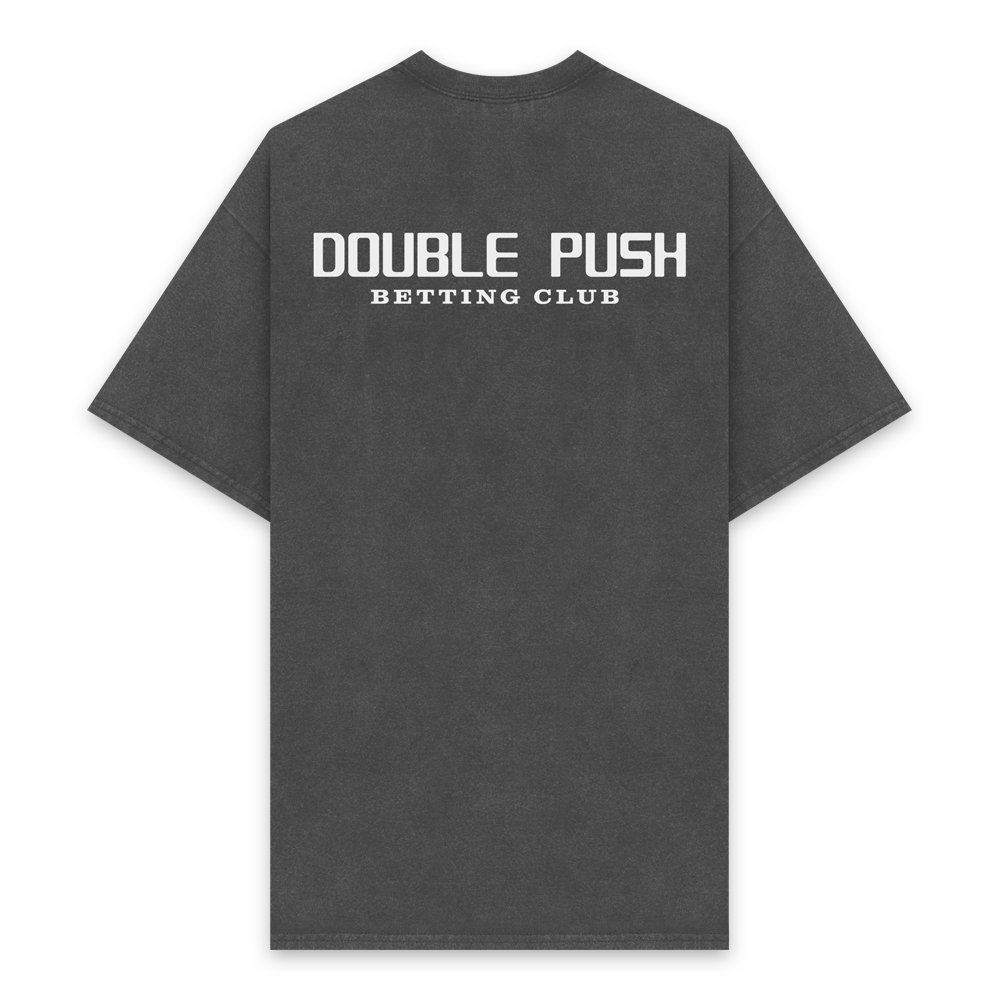 TAIN DOUBLE PUSH | DO NOT DISTURB SHORT SLEEVE T-SHIRTS / CHARCOAL