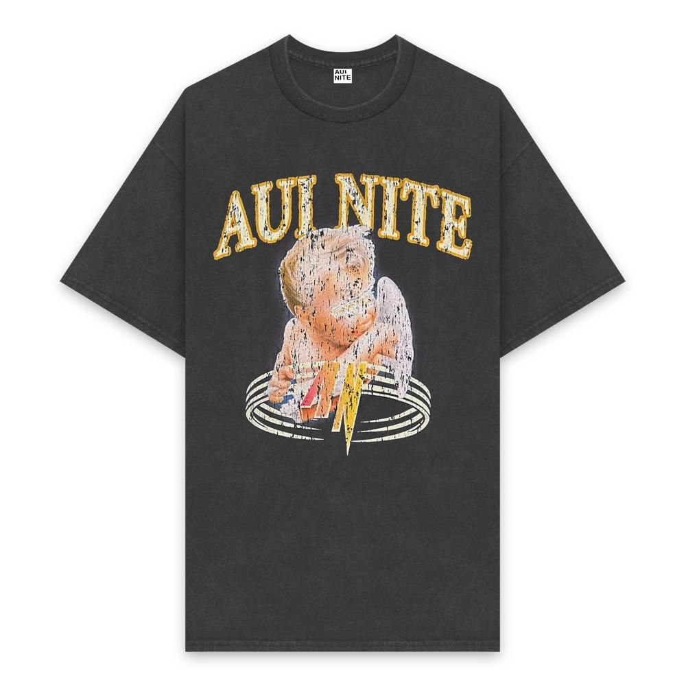 AUI NITE | SMOKE ANGEL TEE / BLACK