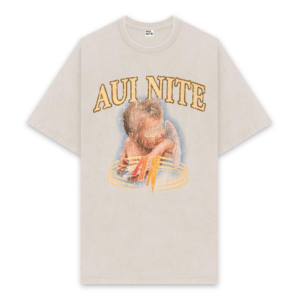 AUI NITE | SMOKE ANGEL TEE / SAND