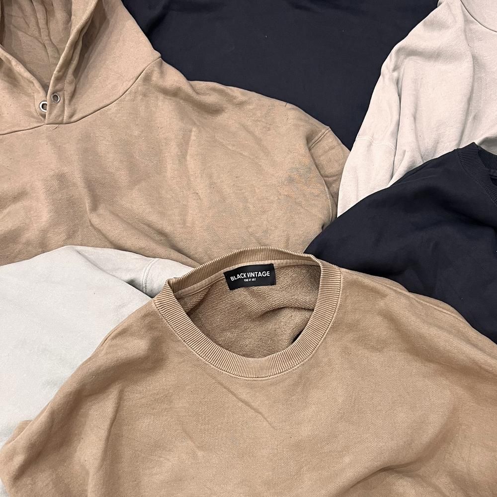 BLACK VINTAGE | VINTAGE PULLOVER HOODIE(10.0oz) / SAND GREY