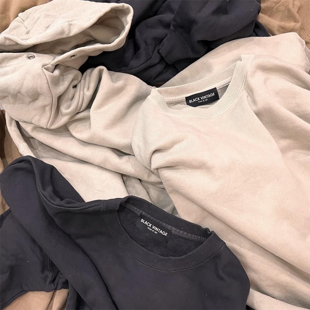 BLACK VINTAGE | VINTAGE SWEAT SHIRTS(10.0oz) / SAND GREY