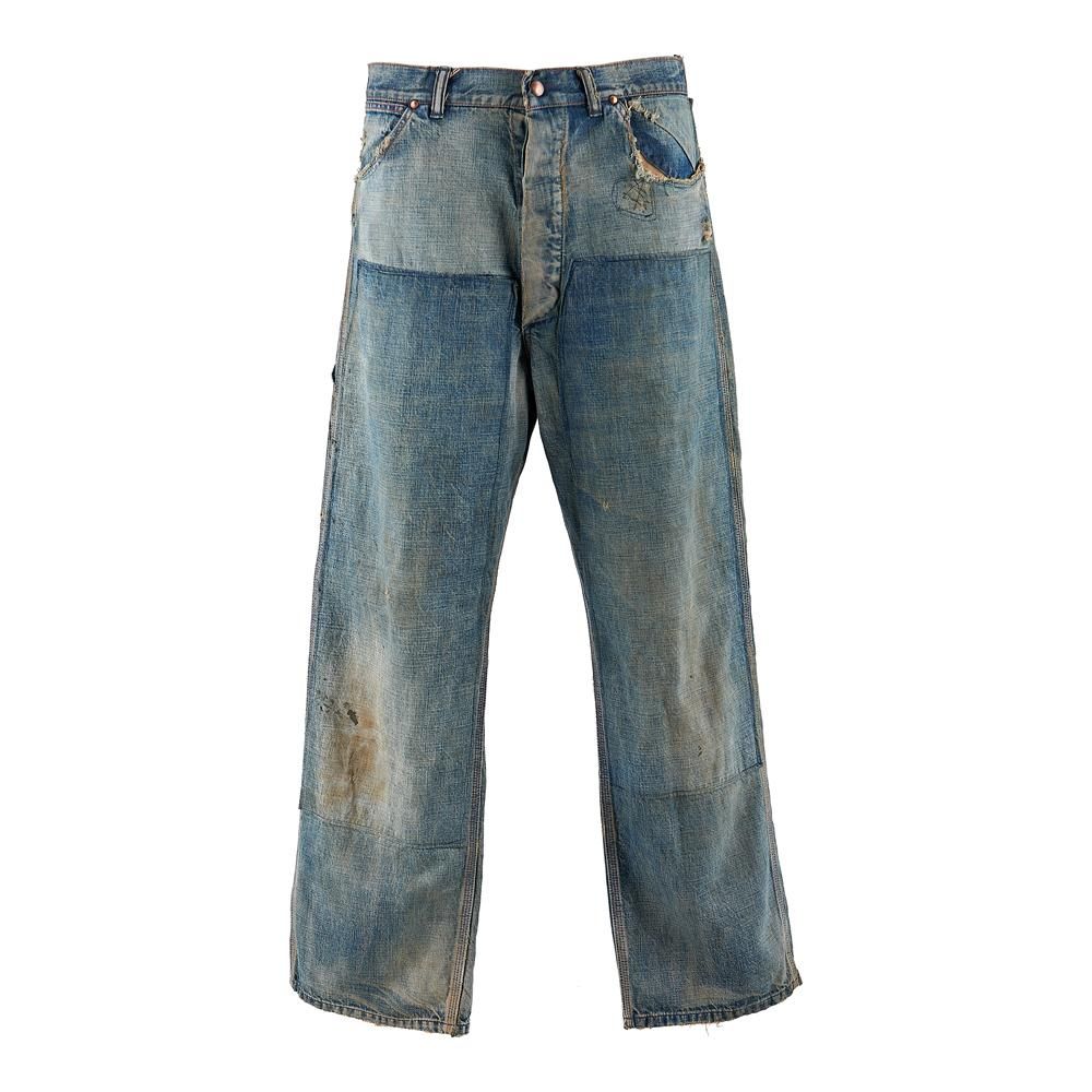 SAINT MXXXXXX | DENIM PANTS PAINTER PANTS / BLUE