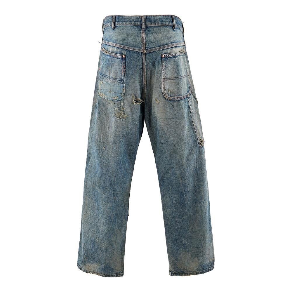 SAINT MXXXXXX | DENIM PANTS PAINTER PANTS / BLUE