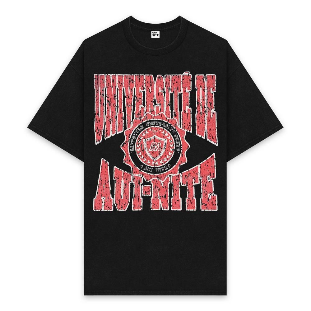 AUI NITE | UNIVERSITE LOGO TEE / BLACK