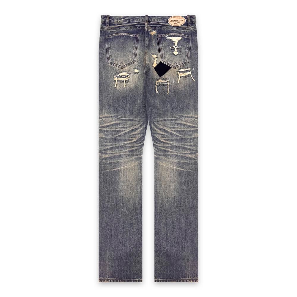 A GOOD BAD INFLUENCE | SUPER REPAIRED DENIM JEAN / INDIGO