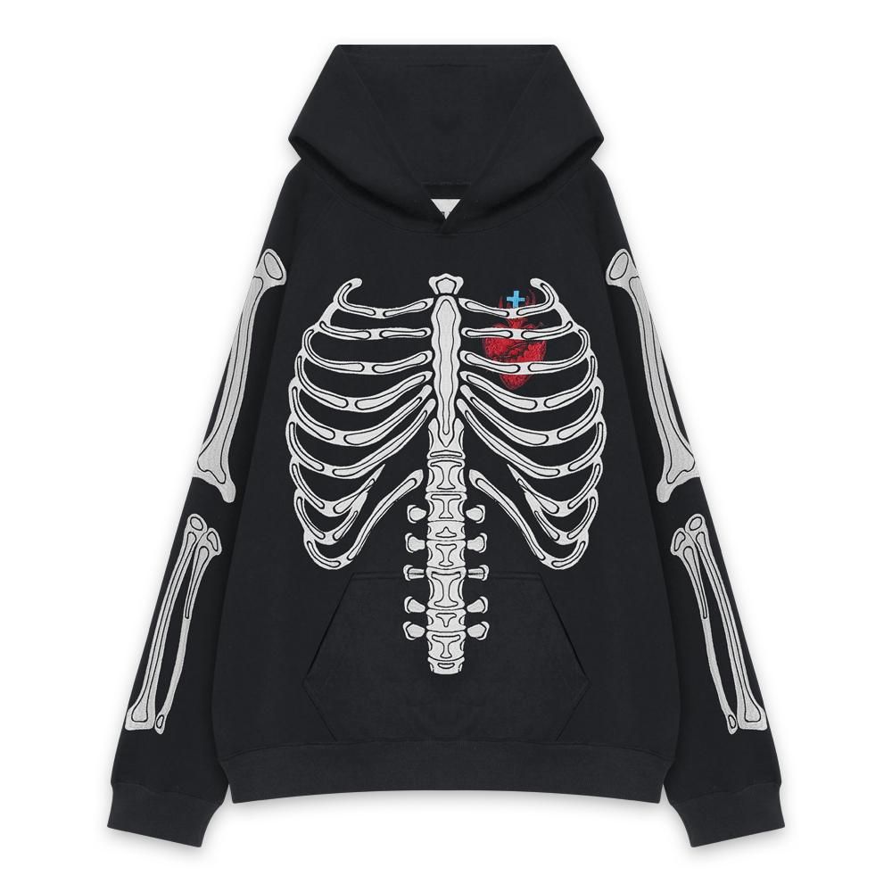 MAYO(メイヨー) 商品ページ - BONES EMBROIDERY HOODIE / BLACK MAYO(メイヨー) 商品ページ - BONES EMBROIDERY HOODIE / BLACK