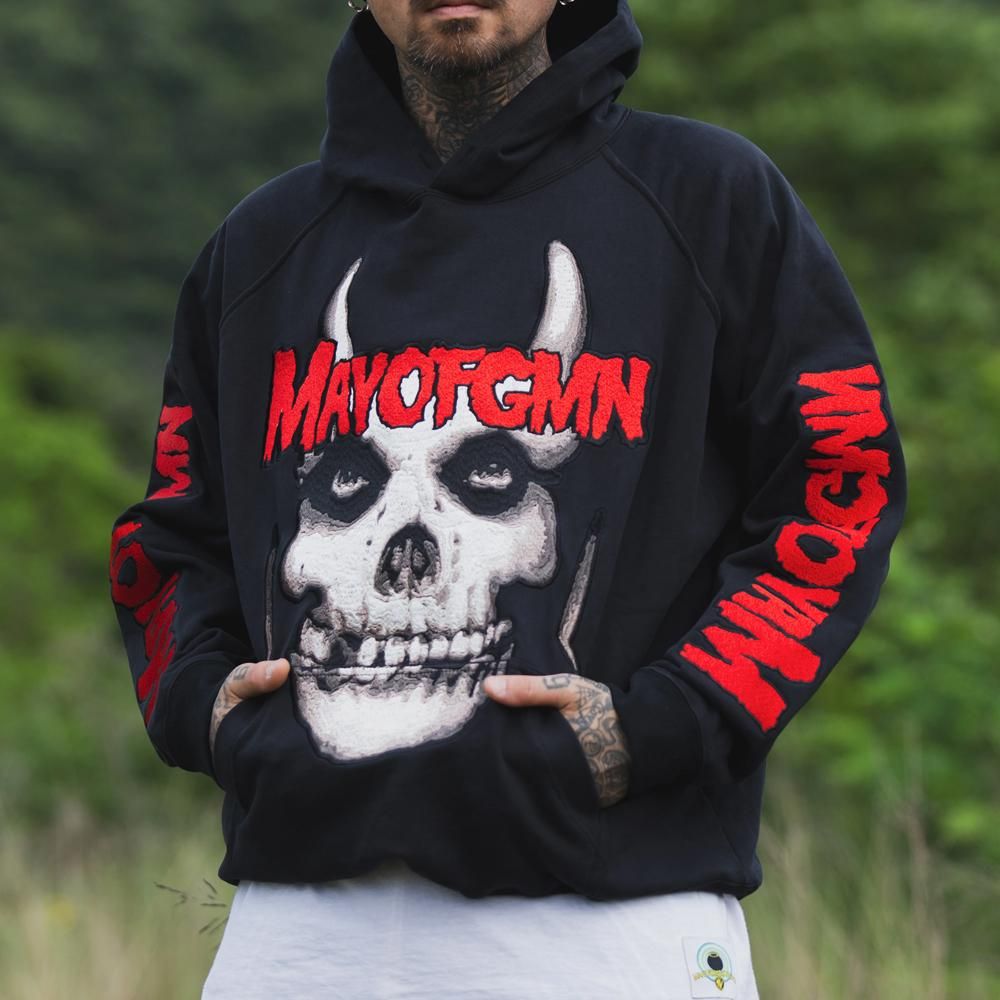 MAYO | FGMN EMBROIDERY HOODIE / BLACK