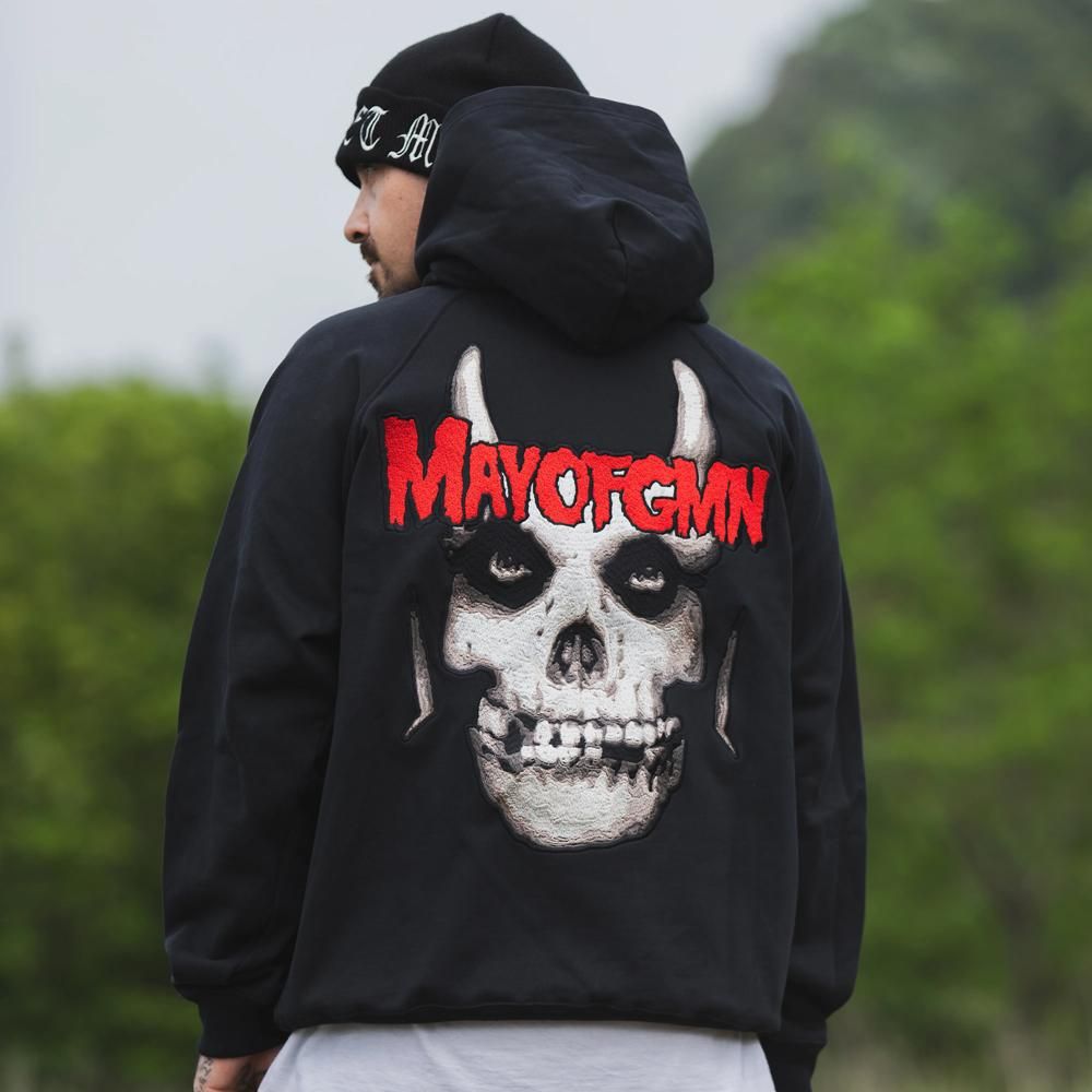 MAYO | FGMN EMBROIDERY HOODIE / BLACK