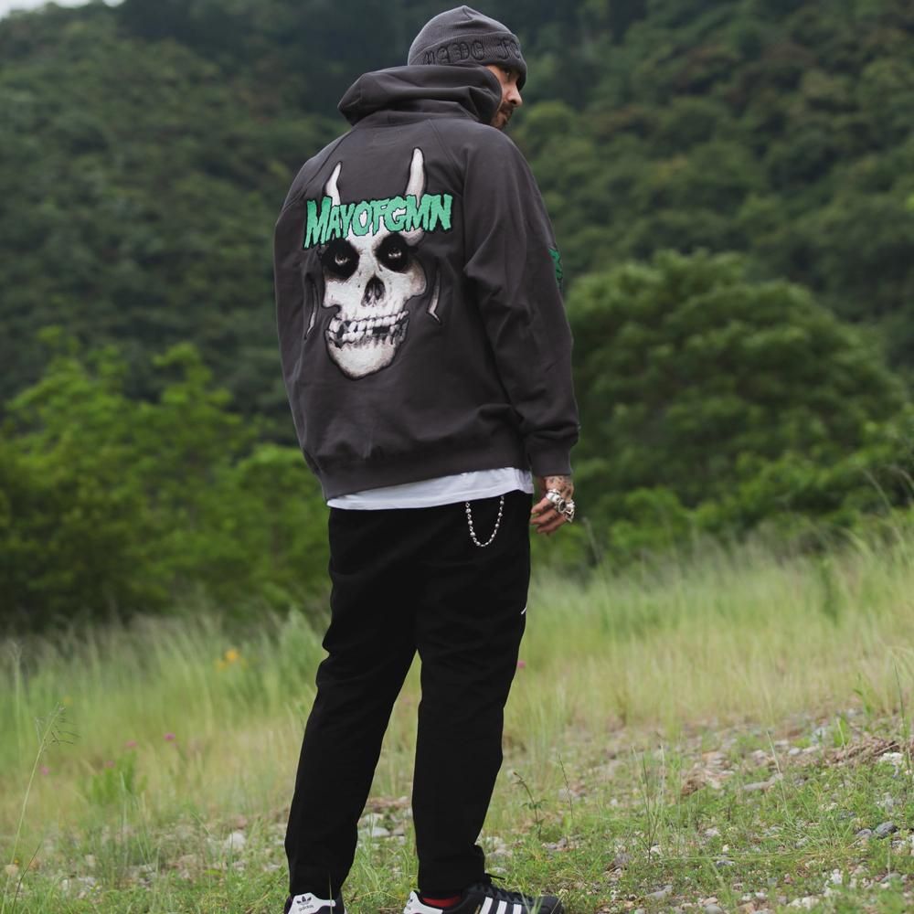 MAYO | FGMN EMBROIDERY HOODIE / GRAY